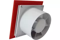 Air Roxy extractores de baño con diámetro de conexión de 125 mm con temporizador - frontal de plástico rojo