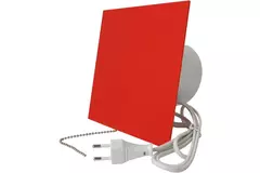 Air Roxy extractores de baño con diámetro de conexión de 100 mm con interruptor de cuerda y enchufe - frontal de plástico rojo