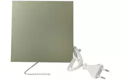 Extractor de baño Ø 125 mm con cable y enchufe - frontal de cristal oro satinado