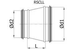 Reductor de Ø 315 mm - Ø 125 mm para tubos helicoidales