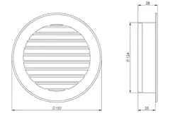 Diámetro de la rejilla: 125 mm blanco - VR125