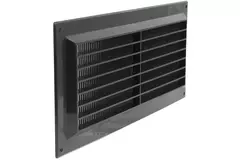 Rejilla de ventilación rectangular con rejilla 130x300 negra - VR1330M