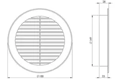 Diámetro de la rejilla 150 mm marrón - VR150B