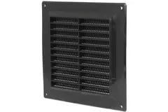 Rejilla de ventilación cuadrada 150x150 mm negro - VR1515M