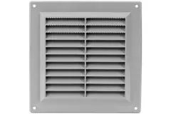 Rejilla de ventilación cuadrada con rejilla 150x150 gris - VR1515P