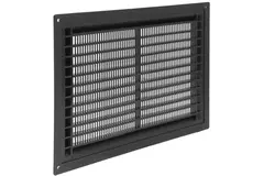 Rejilla de ventilación rectangular con rejilla 250x170 negro - VR2517M