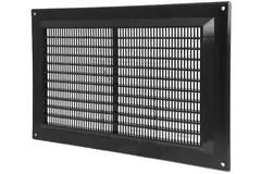 Rejilla de ventilación rectangular con rejilla 250x170 negro - VR2517M