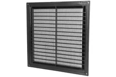 Rejilla de ventilación cuadrada con rejilla 250x250 negro - VR2525M