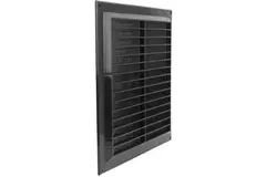 Rejilla de ventilación cuadrada con rejilla 250x250 negro - VR2525M