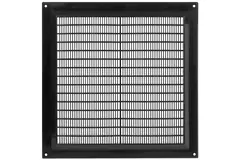 Rejilla de ventilación cuadrada con rejilla 250x250 negro - VR2525M