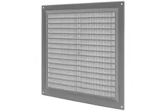 Rejilla de ventilación cuadrada con rejilla 250x250 gris