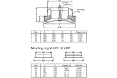 Válvula de suministro de ventilación de plástico 125 mm RAL 9003 con pinzas de sujeción - VST125