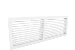 Rejilla de pared de aluminio con lamas fijas - muelles de sujeción - 800x400