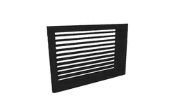 Rejilla de pared de aluminio con lamas fijas - muelles de sujeción - 500x200