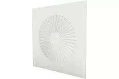 Rejilla rotacional rectangular 594x594 con plénum sin aislamiento y conexión lateral - Ø160mm