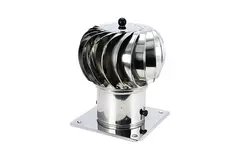 Extractor de baño impulsado por viento Cowl 150 mm de acero inoxidable, incl. soporte aislado - 65m3/h
