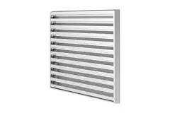 Rejilla exterior de aluminio 300x300 con lamas fijas